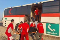 ۴۳ زائر ایرانی در واژگونی اتوبوس مصدوم شدند